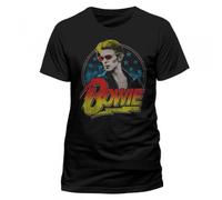 DAVID BOWIE Men's Smoking T-Shirt, Black, Medium