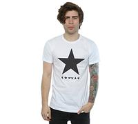 David Bowie Men's Star Logo T-Shirt XX-Large White