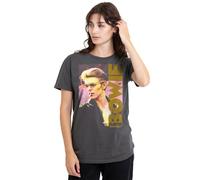 David Bowie Men's Sticker & Shirt, Smallokin T-Shirt, Charcoal, Bowie130-Stk17 in Charcoal | Size: 2XL David Bowie Charcoal 2XL