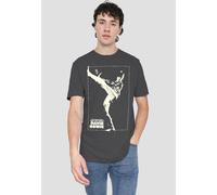 David Bowie Men's The Man Cover T-Shirt, Charcoal | Size: Small David Bowie Charcoal S