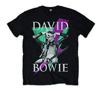 David Bowie Men's Thunder Short Sleeve T-Shirt, Black, Medium