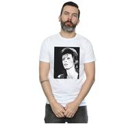 David Bowie Men's Ziggy Looking T-Shirt in White | Size: XL David Bowie White XL
