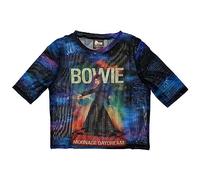 David Bowie Mesh Crop Top T Shirt Moonage Daydream Official Womens Blue S
