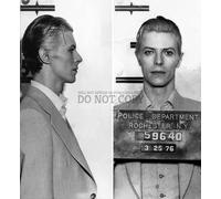 David Bowie Mugshot Photograph 11 X 12 - Brilliant 1976 Mug Shot Portrait - Busted - Full Restoration - Music Icon - Rare Photo - Poster Art Print