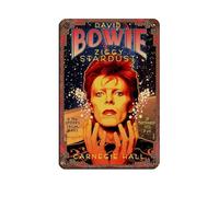 David Bowie Music Album Cover Retro Poster Metal Tin Sign Chic Art Retro Iron Painting Bar People Cave Cafe Family Garage Poster Wall Decoration 8x12inch(20x30cm)