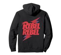 David Bowie Music Rock Distressed Rebel rebel Pullover Hoodie, Adult Unisex, Black, Small