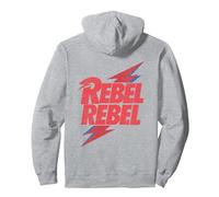 David Bowie Music Rock Distressed Rebel rebel Pullover Hoodie, Adult Unisex, Heather Grey, XX-Large