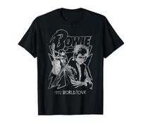 David Bowie Music Rock Mono 1972 World Tour T-Shirt