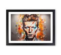 David Bowie No.2 Framed Print | A2 Black Framed Wall Art | Ready to Hang | Modern Nature Picture | Living Room Bedroom Lounge Office