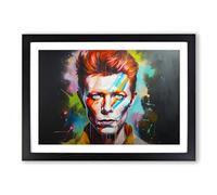 David Bowie No.3 Framed Print | A2 Black Framed Wall Art | Ready to Hang | Modern Nature Picture | Living Room Bedroom Lounge Office