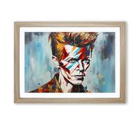 David Bowie No.4 Framed Print | A2 Oak Framed Wall Art | Ready to Hang | Modern Nature Picture | Living Room Bedroom Lounge Office