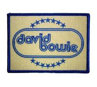 David Bowie Oval & Stars Woven Patch in Natural David Bowie Natural