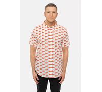 David Bowie Pattern Repeat Casual Shirt in White | Size: 2XL David Bowie White 2XL