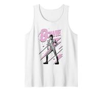 David Bowie - Pink Lightning Starman Tank Top, Men, White, Large