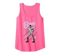 David Bowie - Pink Lightning Starman Tank Top, Women, Neon Pink, XX-Large