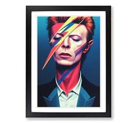 David Bowie Portrait Framed Wall Art Print A2 Black | Ready to Hang, Premium Gi Paper, Fade-Resistant Inks, Securely Packaged, UK Made