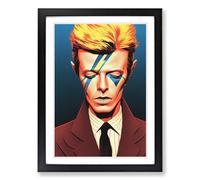 David Bowie Portrait Framed Wall Art Print A2 Black | Ready to Hang, Premium Gi Paper, Fade-Resistant Inks, Securely Packaged, UK Made
