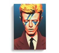 David Bowie Portrait Vol.2 Canvas Print for Living Room Bedroom Home Office Décor, Wall Art Picture Ready to Hang, 30x20 Inch (76x50 cm)