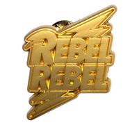 David Bowie Rebel Rebel Gold Pin Badge One Size