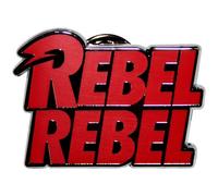 David Bowie Rebel Rebel Pin Badge in Dark Red David Bowie Dark Red