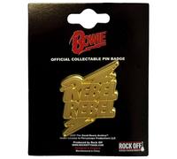 David Bowie Rebel Rebel Pin Badge in Gold David Bowie Gold