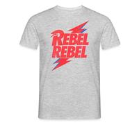 David Bowie Rebel Rebel with Flash Men's T-Shirt Heather Grey