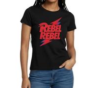 David Bowie Rebel Rebel with Flash Women's T-Shirt Black