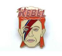 David Bowie Rebel Ziggy Metal Pin Badge