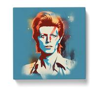 David Bowie Retro Canvas Wall Art Print 20x20 Inch
