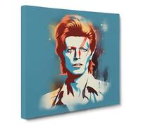 David Bowie Retro Canvas Wall Art Print 20x20 Inch