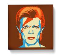 David Bowie Retro No.1 Canvas Print | Gallery Wrapped 30mm Frame Wall Art | 20x20 inches | Ready to Hang | Retro Picture | Living Room Bedroom Lounge Office