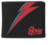 David Bowie - Rocksax - Bowie - Lightning Logo - Wallet with Coin Pocket (Black)