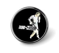 David Bowie Round Badge, Round Pin, Aluminum Alloy, Lightweight, Polished Finish, Stylish, Simple, Clothes, Bag, Hat, Backpack, Bag, Accessory, DIY, Favor, Petite Gift, Birthday, Present, Gift, Easy