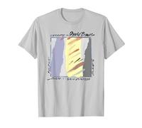 David Bowie - Scary Monsters Abstract T-Shirt, Men, Silver Grey, Medium