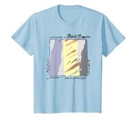 David Bowie - Scary Monsters Abstract T-Shirt, Youth, Baby Blue, Small