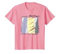 David Bowie - Scary Monsters Abstract T-Shirt, Youth, Pink, Large