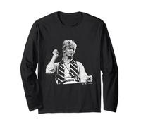 David Bowie Serious Moonlight Tour 1983 by Virginia Turbett Long Sleeve T-Shirt