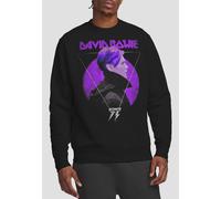 David Bowie Side Profile 75 Logo Crew Sweatshirt, Black | Size: XL David Bowie Black XL