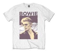 David Bowie Smoking Official Tee T-Shirt Mens Unisex (Medium) White