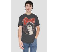 David Bowie Space Oddity-Adult Heather, Black in Charcoal | Size: 2XL David Bowie Charcoal 2XL