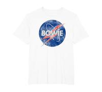 David Bowie - Spaceman T-Shirt, Men's Big and Tall, White, 2X Tall