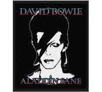 David Bowie Standard Patch Aladdin Sane Official Black One Size