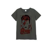 David Bowie Amplified Collection - Aladdin Sane Men T-Shirt Charcoal XL, 100% Cotton, Regular