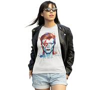David Bowie T Shirt Aladdin Sane Unisex Tshirt Bowie Art Work T-Shirt Alladin Sane Tee Ziggy Stardust White