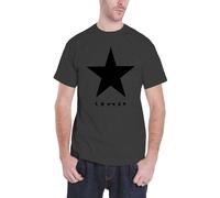 David Bowie T Shirt Blackstar Band Logo Official Mens New Charcoal Grey
