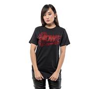 David Bowie T Shirt Diamante Flash Logo Official Unisex Black L