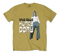 David Bowie T Shirt Hunky Dory Stance Logo Official Mens Mustard Yellow M