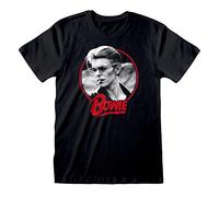 David Bowie T-Shirt Mens Short Sleeve Music Tee Black Large