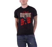 David Bowie T Shirt Red Sax Retro Logo new Official Mens Black