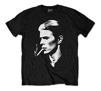 David Bowie T Shirt Smoke Side Profile Official Mens Black S